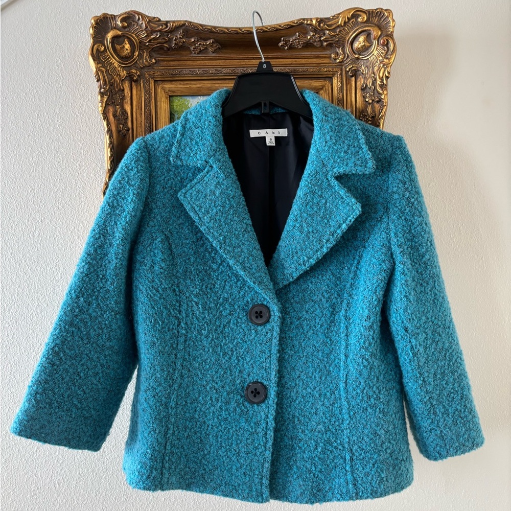 CAbi Teal Textured Jacket